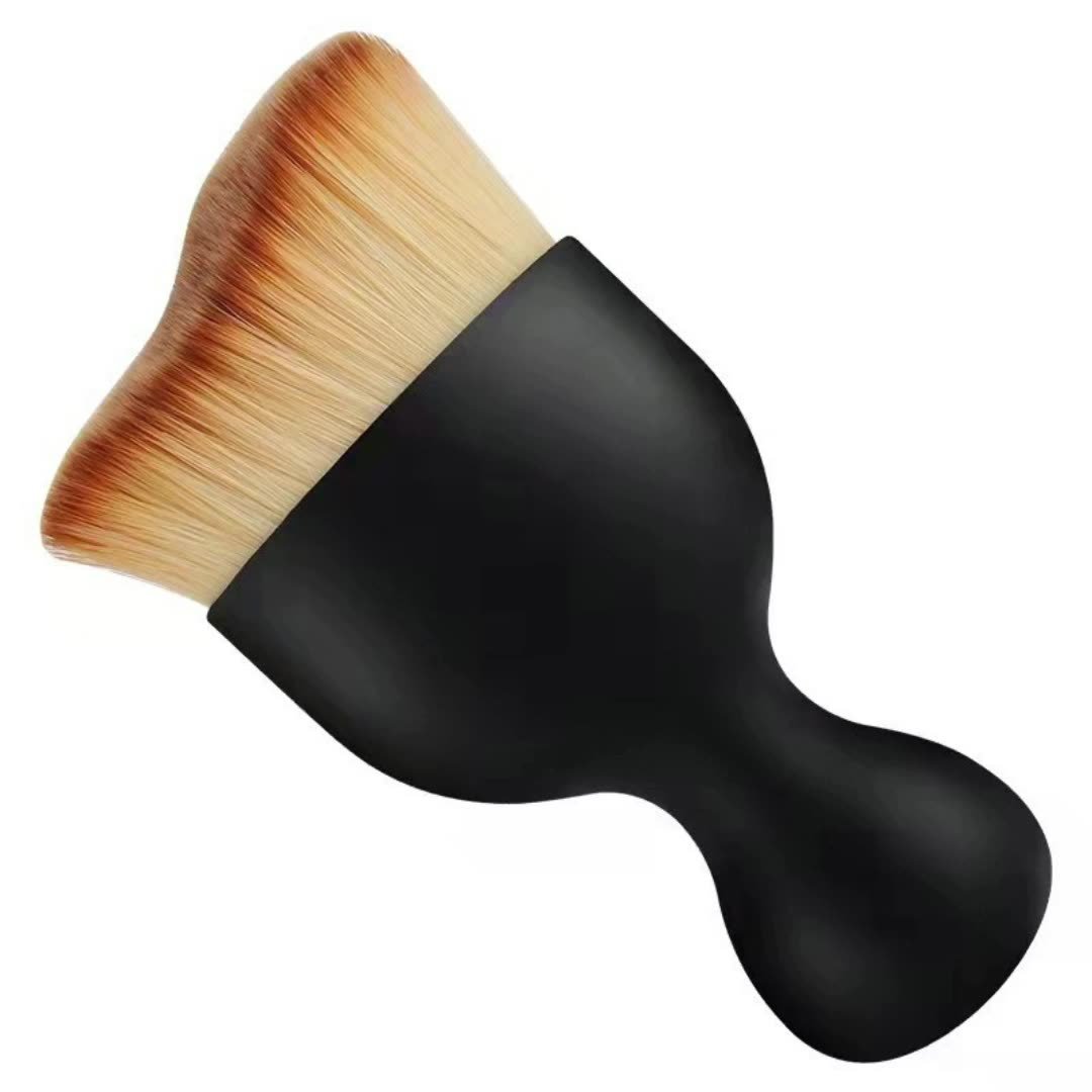 Soft-bristle air vent cleaning brush with protective cover