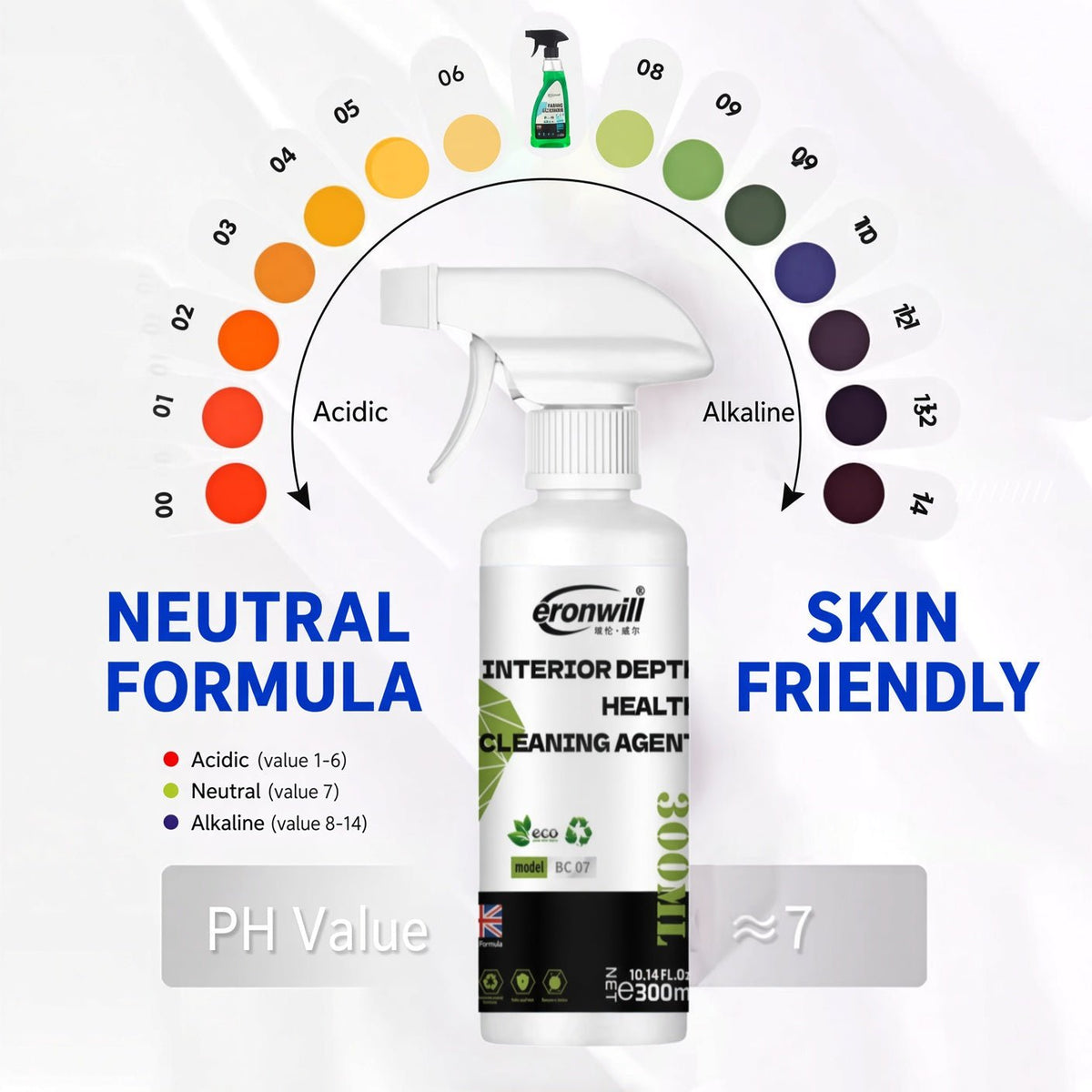300 ml car interior cleaner and stain remover bottle