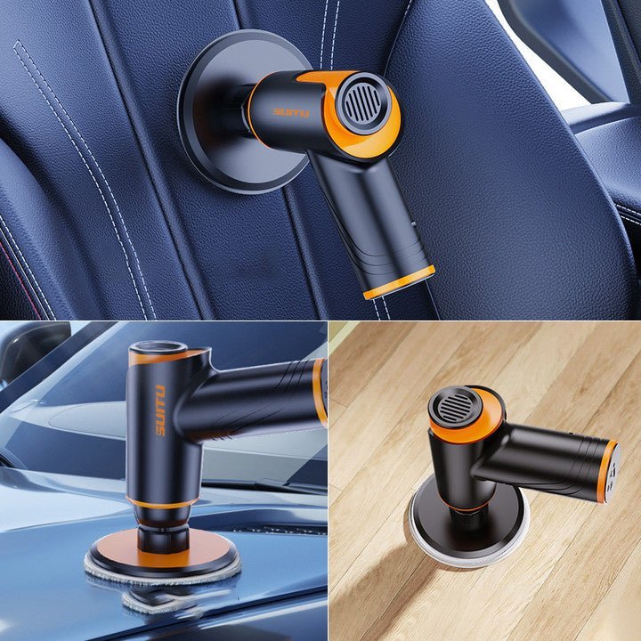 Cordless mini car polisher kit with detailing accessories