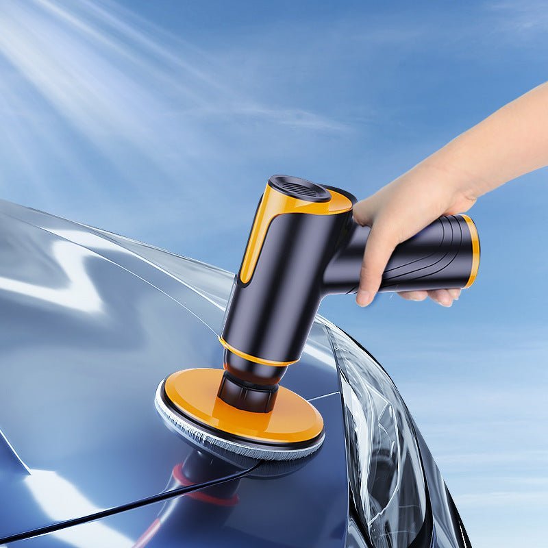 Cordless mini car polisher kit with detailing accessories